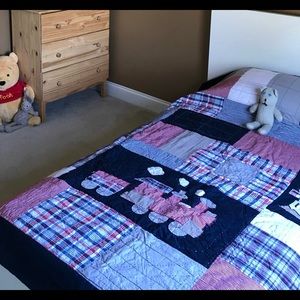 Pottery Barn Kids Full/Queen Train quilt